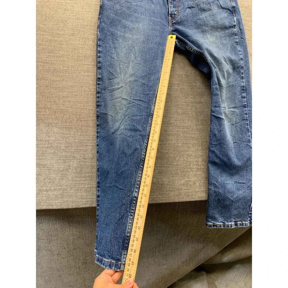 Levi's 511 Slim Fit Jeans Mens 34x29 Blue Denim Cotton Pockets Mid Rise Straight